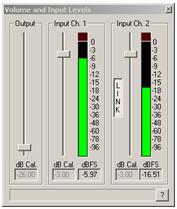 Setting input and output level